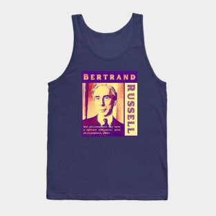 Bertrand Russell quote: Bad philosophers may have a certain influence; Tank Top